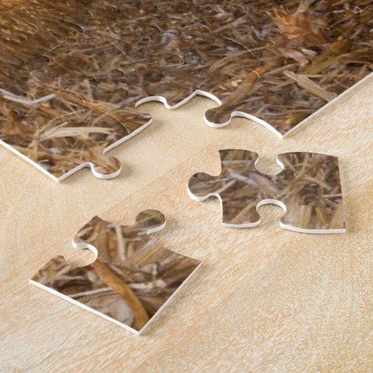 Teils geerntetes Mais-Feld Puzzle (Seite)