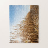 Teils geerntetes Mais-Feld Puzzle (Vertikal)