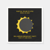 Teilsolarextraktion März 2025 Personalisiert Serviette (Vorderseite)