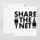 Teilt das Netz Postkarte (Vorne/Hinten)