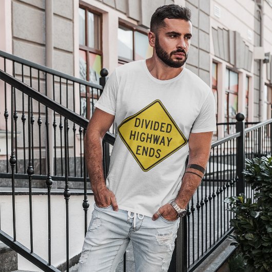 Teilte Autobahn endet Zeichen T-Shirt