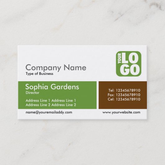 Teilte Band - Avocado Green - Logo Visitenkarte (Vorderseite)