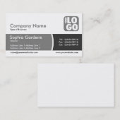 Teilte Band - Graufarben - Logo Visitenkarte (Vorne/Hinten)