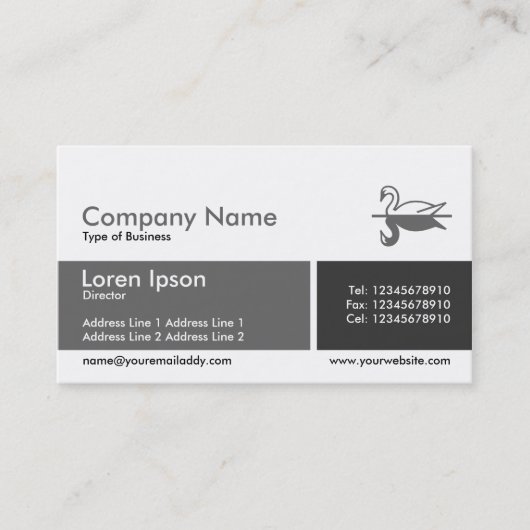 Teilte Band - Grauschattierungen Visitenkarte (Vorderseite)