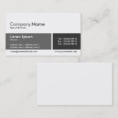 Teilte Band - Grauschattierungen Visitenkarte (Vorne/Hinten)