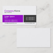 Teilte Band - Lila und dunkelgrau Visitenkarte (Vorne/Hinten)