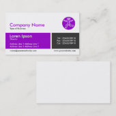 Teilte Band - Lila und dunkelgrau Visitenkarte (Vorne/Hinten)