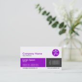 Teilte Band - Lila und dunkelgrau Visitenkarte (Stehend Vorderseite)