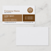 Teilte Band - Schokoladenschattierungen Visitenkarte (Vorne/Hinten)