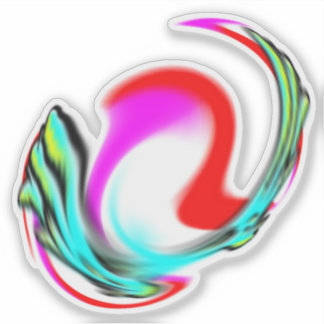 Teilte Liebe Rose 2 Aufkleber