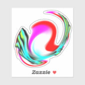 Teilte Liebe Rose 2 Aufkleber (Blatt)