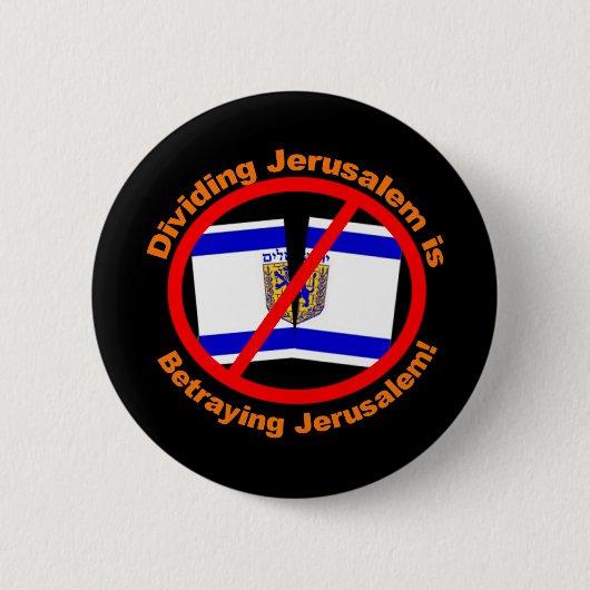 Teilung Jerusalems Button (Vorderseite)