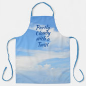 Teilweise bewölkt mit einer Drehung Sky Blue indiv Schürze (Vorderseite)