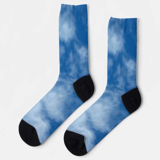 Teilweise Cloudy Blue Sky Nature Fotografy Socken (Linkes Detail)