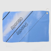 Teilweise Cloudy Sky Blue individuell anpassbar Golfhandtuch (Horizontal)