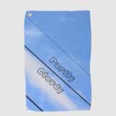 Teilweise Cloudy Sky Blue individuell anpassbar Golfhandtuch (Vorderseite)