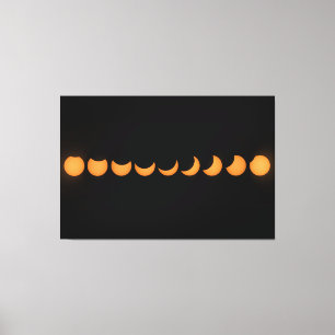Teilweise Sonnenfinsternis Fortschrittsreihe Leinwanddruck