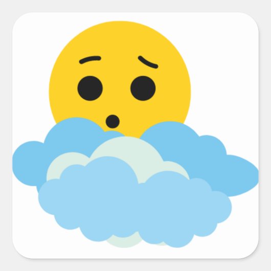 Teilweise Sonnenwettertracker Quadratischer Aufkleber (Vorderseite)