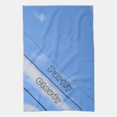 Teilweise wolkig SkyLines blau Geschirrtuch (Vertikal)