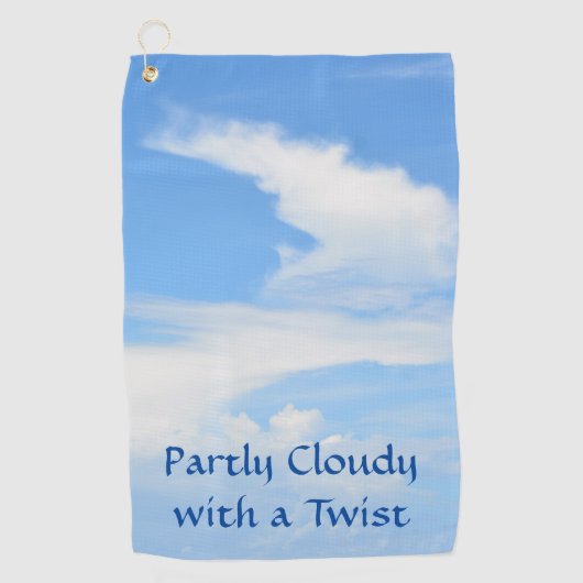 Teilweise wolkiger Himmel mit einer Drehung Blau u Golfhandtuch (Vorderseite)