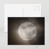 Teilweise wolkiger Vollmond, Ohio Postkarte (Vorne/Hinten)