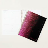 Teilweiser rosa Glittergradient und schwarzes Chic Planer (Anzeige)
