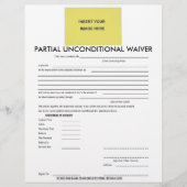 Teilweises, bedingungsloses Löschformular (Vorderseite)