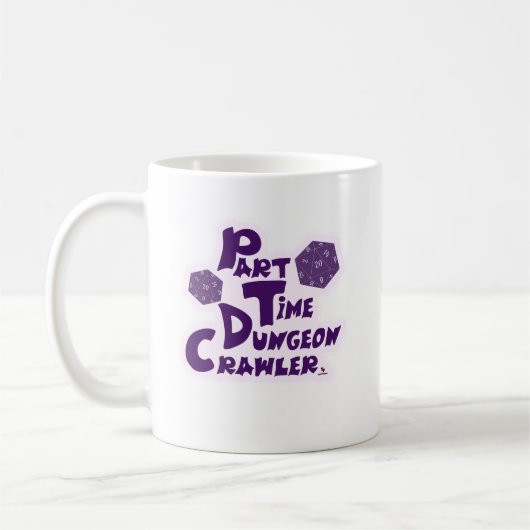 Teilzeit-Dungeon-Crawler-RPG-Spieler-Spaß Kaffeetasse (Links)