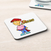 Teilzeitsuperhero-Untersetzer Getränkeuntersetzer (Linke Seite)