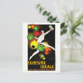 Teinture Idéale France Vintage Poster 1928 Postkarte (Stehend Vorderseite)