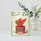 Teinture Rouge Vintag French Ladys Boudoir Adver Postkarte (Stehend Vorderseite)