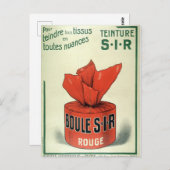 Teinture Rouge Vintag French Ladys Boudoir Adver Postkarte (Vorne/Hinten)