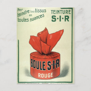 Teinture Rouge Vintag French Ladys Boudoir Adver Postkarte