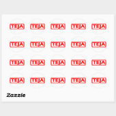 Teja Briefmarke Runder Aufkleber (Blatt)