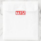 Teja Briefmarke Runder Aufkleber (Tasche)