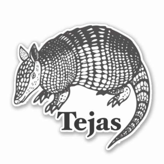 Tejas Armadillo Sticker (Vorderseite)