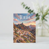 Tejeda Dorf Spanien Postkarte (Stehend Vorderseite)