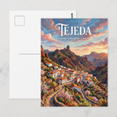 Tejeda Dorf Spanien Postkarte (Vorne/Hinten)
