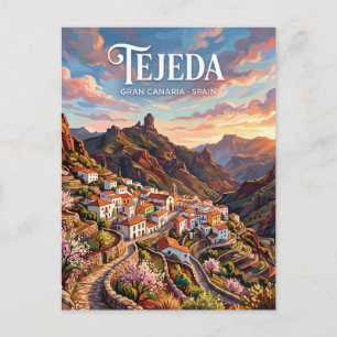 Tejeda Dorf Spanien Postkarte