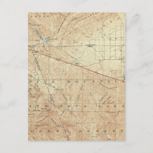 Tejon quadrangline zeigt San Andreas Rift Postkarte