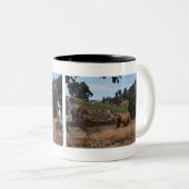 Tejon Vaquero-Graubär Roping Zweifarbige Tasse (VorderseiteRechts)