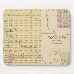 Tekamah, Oakland und Lyon, Nebraska Mousepad