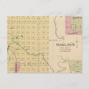 Tekamah, Oakland und Lyons, Nebraska Postkarte
