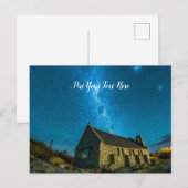 Tekapo-See | Milchstraßengalaxie | Neuseeland Postkarte (Vorne/Hinten)