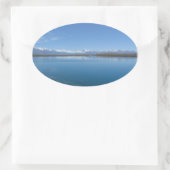 Tekapo-See, Neuseeland Ovaler Aufkleber (Tasche)
