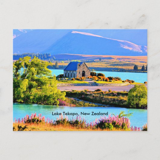 Tekapo-See, Neuseeland Postkarte (Vorderseite)