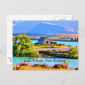 Tekapo-See, Neuseeland Postkarte (Vorne/Hinten)