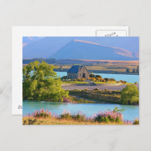 Tekapo-See, Neuseeland Postkarte (Vorne/Hinten)