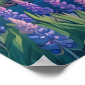 Tekapo-See und Lupins Poster (Ecke)