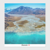 Tekapo-See und Südalpen, Neuseeland Aufkleber (Blatt)
